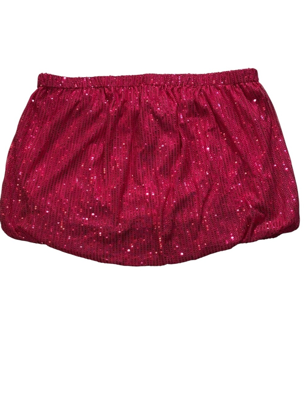 Ashley Stewart Mini Skirt, Shimmery Hot Pink Sequin Bubble Skirt, 18/20